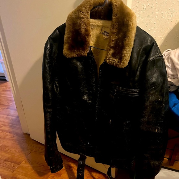 Mens Antique 1950’s Leather Jacket - Picture 3 of 10